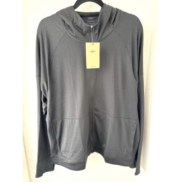 Nike Other - Nike Yoga Knit Full Zip Hoodie Jacket Mens Size XL Black FB7778-010 NWT